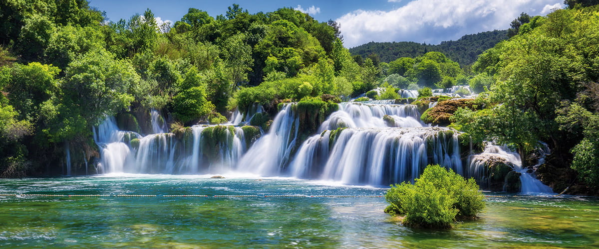 The waterfalls in Krka National Park, Croatia